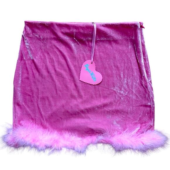 Sugar Thrillz Dresses & Skirts - NEW Dolls Kill Sugar Thrillz PRETTY FILTHY FEMME VELVET MINI SKIRT Size Small